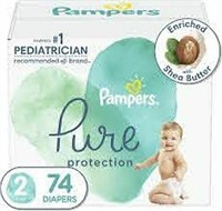 PAMPERS PURE PROTECTION 2(12-18LB) 74 SUPER PACK