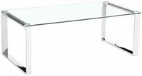 CLEAR TEMPERED GLASS COFFEE TABLE,