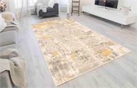BOHO CHIC YELLOW AREA RUG, 6FT 7" x 9FT 6"