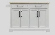 Stylewell 48in Kitchen Cart White Still