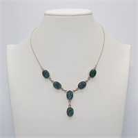 Ladies Beautiful 51.3 Ct Natural Emerald Necklace