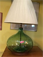 Vintage Green Bottle Lamp
