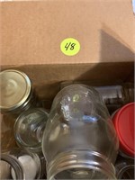 BOX OF ASSORTED JARS