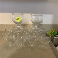 LOT OF WINE GLASSES