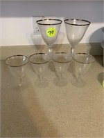 BLACK TRIMMED GOBLETS