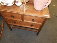 NICE ANTIQUE SOLID WOOD CHEST OR SMALL BUFFET