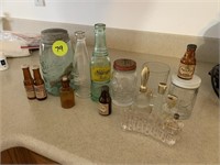 VINTAGE BOTTLES, PERFUME SET, ETC.