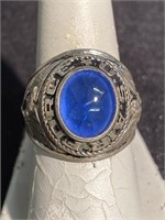 US Air Force ring with a blue stone. Size 8 1/2