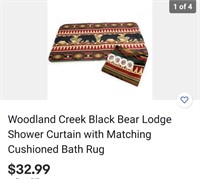 Bear & moose curtain set bathroom