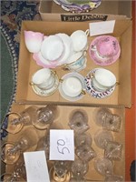 3 BOXES- GLASSWARE & TEACUPS