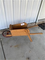 KIDS WOODEN WHEELBARROW