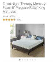 King 8" memory mattress