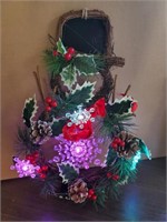 LED light up snowman wreath