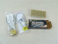 50ct Box of 9mm Luger Rounds with 2 Gun Locks