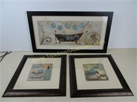 Three Bathroom Framed Pictures
