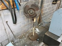 3 Fans,  Work Light, 2 Chairs & Wall Clock