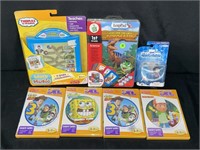 LOT OF ASSORTED LEARNING GAMES/ SMURFS FIGURINE