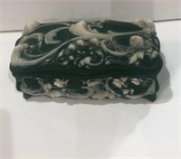 Vintage Genuine Incolay Stone USA Jewelry Box