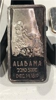 .999 1 oz Silver Bar- Alabama Capitol