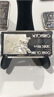 .999 1 oz Silver Bar- Wyoming 44th State