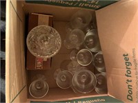 Box Lot Glass, Meat Grinder, ETC