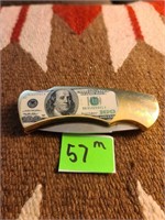 Hundred dollar bill knife