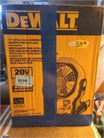 Dewalt 11in fan no battery