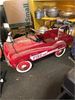 Novelty Fire Truck Pedal Car