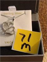 Double heart Sterling Silver  necklace