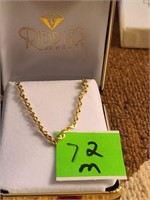 Gold rope necklace from Riddle Jewelry