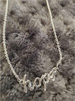 Sterling Silver Hope Necklace