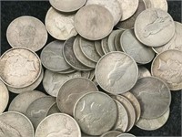 Lot of 35 Peace Silver Dollars - Assorted Dates