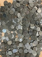 Lot of 100 Steel Cents- Wartime Coins - Zinc