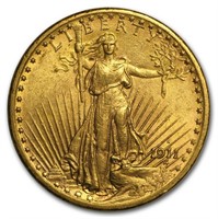 1911 S $20 Gold Saint Gaudens Coin