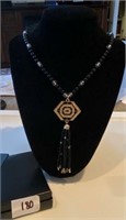 Forever by Paula Abdul Deco Long Tassel Necklace