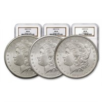 1882 - 1883 - 1884 CC MS 64 NGC Morgan Dollars