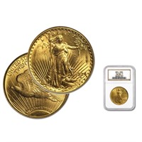 1924 MS 65 NGC $20 Gold Saint Gaudens