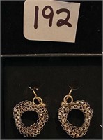 Goldtone Snake Chain Earrings -Clip