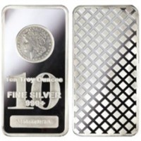 10 oz . Morgan Design Solid Silver Bar
