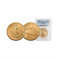 1908 MS 64 PCGS $20 Gold Saint Gaudens