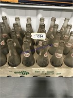 Plastic pop crate w/ bottles