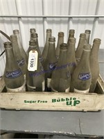 Plastic pop crate w/ 24 oz. bottles