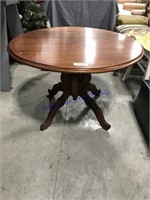 Round wood table, 32W x 22T