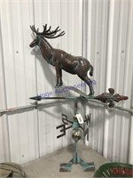 Weathervain w/ Moose topper, approx 40" tall