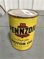 Pennzoil motor oil quart can, full