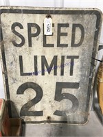 Speed Limit 25 road sign, 18x24