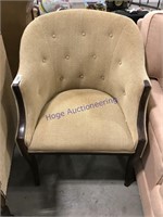 Wrap-around cloth chair, tan