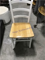 White/ pine ladder-back chair