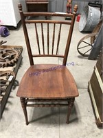 Spindle-back wood chair