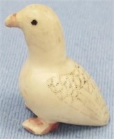 Small ivory carving of a bird, 1.5" tall